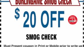 Smog Check Coupon Burlingame